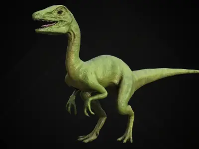 Compsognathus - Compy dinosaurs Low-poly 3D model