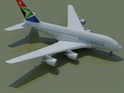 South African Boeing 747 3D model