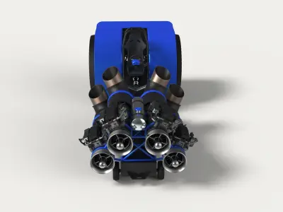 Jet pulling tractor 2 3D model