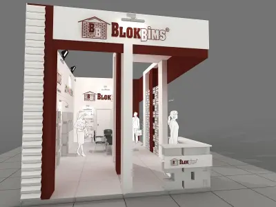 Exhibition Stand - ST0043 3D model