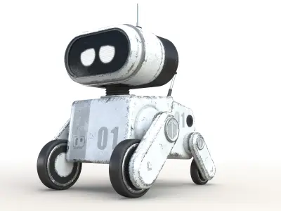 Dog Robot RIG 3D model