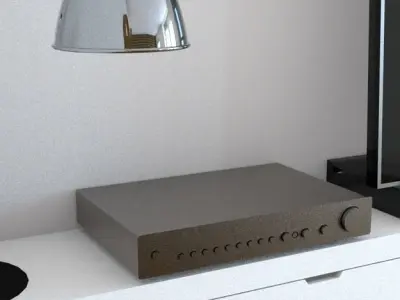 Amp stereo hi fi Low-poly 3D model