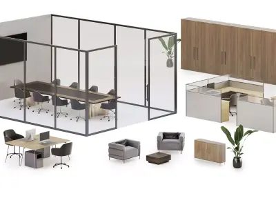 Modern Office Furniture Pack vol 2 3D model