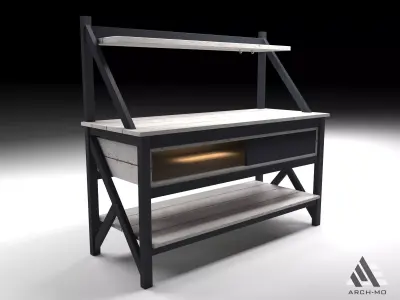 Coffee corner 05- furniture Free low-poly 3D model