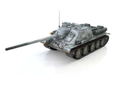 SU-100 - E414 - Soviet Tank Destroyer  3D model