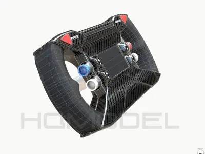 Steer Wheel Future Sci Fi Concept PBR Free low-poly 3D model