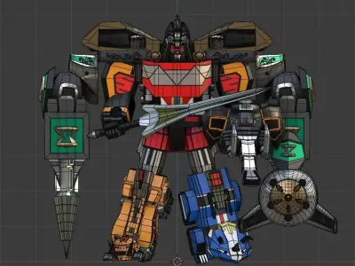 Mega Dragonzord - Power Ranger 3D model