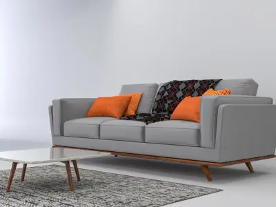 Living Room Set free Free 3D model