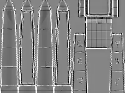 Obelisk three different obelisks Low-poly 3D model