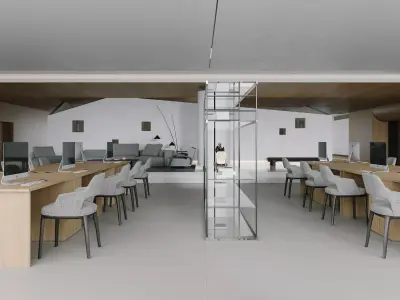  Office interior scene 17 3D model