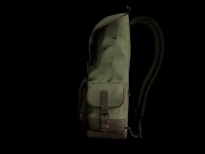 WW2 Medical Backpack Low-poly 3D model