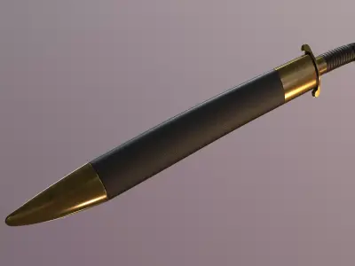 Cleaver of the lower ranks of naval artillery 3D model