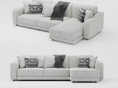 White Sofa Free 3D model buy