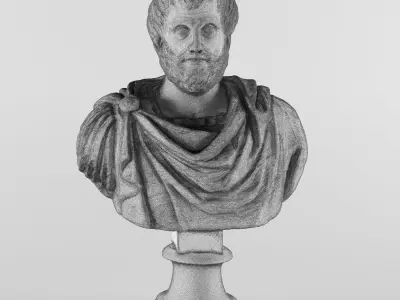 Aristotle bust of antoninus 3D print model