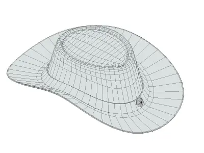 Cowboy Hat Low Poly PBR Realistic Low-poly 3D model