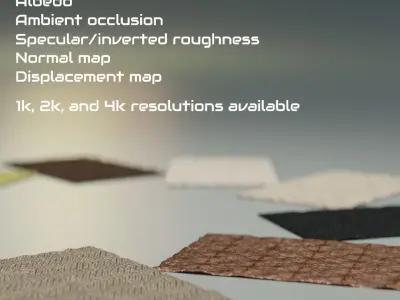 3D carpets Pack of 10 variants Free low-poly 3D model