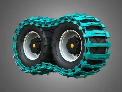 Tires with Tracks 3D model