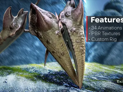 Crayfish Spider Crab - fish ocean predator crustacea model - 12 Low-poly 3D model