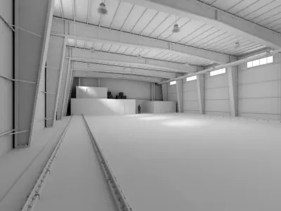 Factory Warehouse 2 Low-poly 3D model