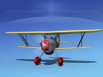 Curtiss P-6E Hawk V07 3D model