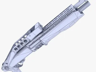 Spas 12 Shotgun Low-poly 3D model purchase