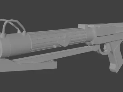 DC-15S Blaster Rifle Free low-poly 3D model