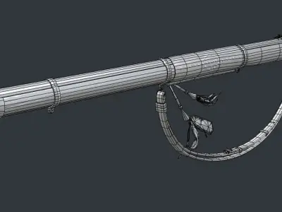 Musket 1863 Game ready Low-poly 3D model