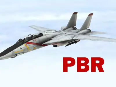 Fighter Jet Flying In Sky Plane V10 Low-poly 3D model