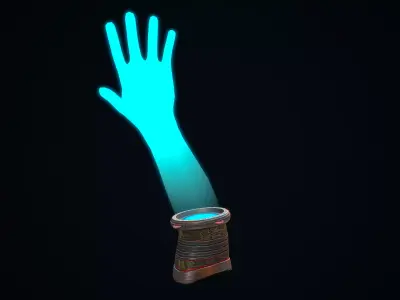 Energy arm prosthesis Low-poly 3D model