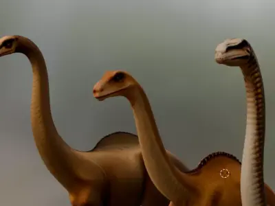 Brachiosaurus 3D Model Pack  Realistic Sauropod Dinosaurs  3D model