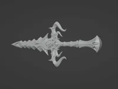 Skull Edge 3D model from Lineage2 Game 3D print 3D print model 3D print model
