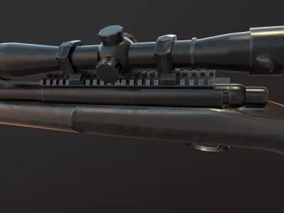 M24 Gun Low-poly 3D model