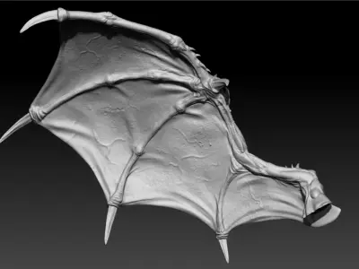 Demon Wings high poly  3D model