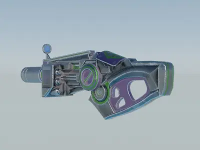 Sci-Fi Shotgun - Giant Shooter Low-poly 3D model