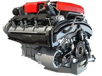 V8 Car Engine 3D Model 3D model