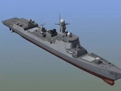 Chinese DDG 052D Destroyer 3D model