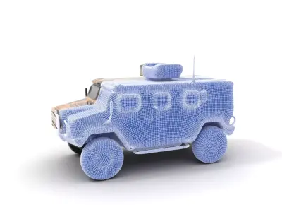 Camouflage Tactical Vehicle model pack Low-poly 3D model