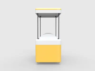 Gelato Push Cart 3D model