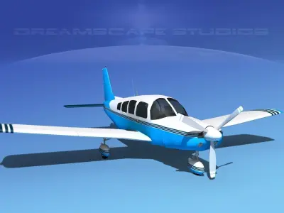 Piper Cherokee Six 260 V12 3D model