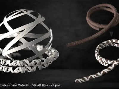 Rope and Cable Base Materials - png  sbsar Texture