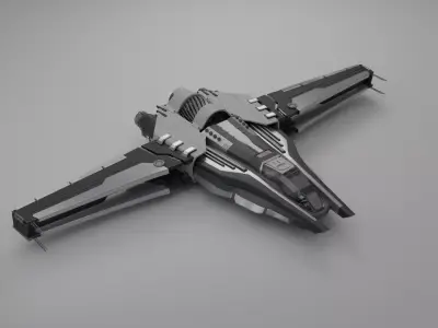 Scifi Ship with Interior 3D model