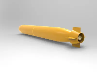 Type 97 light weight torpedo 3D print model