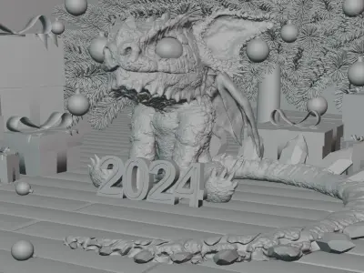 Dragon model 3D model