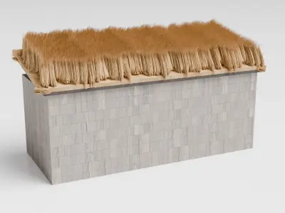 Medieval Stable Low-poly 3D model