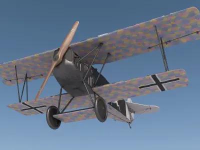 Fokker DVII Degelow 3D model