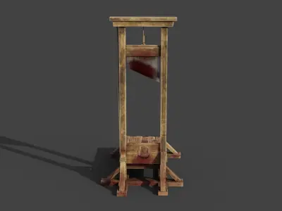 Medieval Guillotine Game Ready PBR Low-poly 3D model