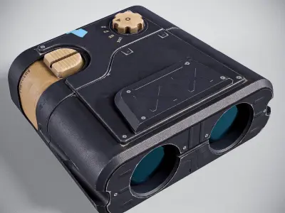 Sci-fi Realistic Binocular  Low-poly 3D model