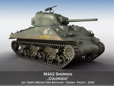 M4A2 Sherman - Colorado 3D model