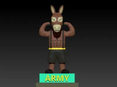 Army Mule - United States Military Academy mascot - 3d print 3D print model