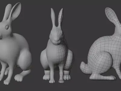 Rabbit Free low-poly 3D model